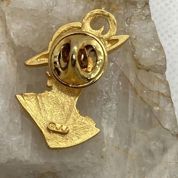 Vintage Lot of 5 Gold Tone Brooch Pin LC Golf Clubs JJ Face Rhinestone 2000 Y - Picture 13 of 16